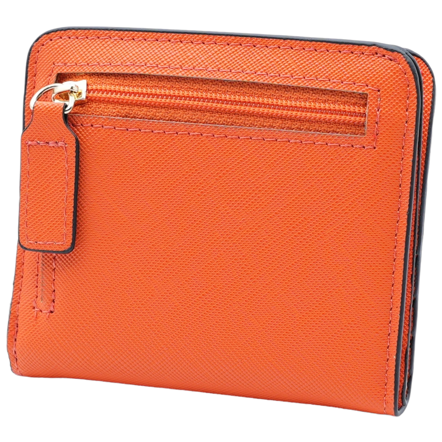 Women's Small Compact Bifold Luxury Wallet With Window ID: Purple