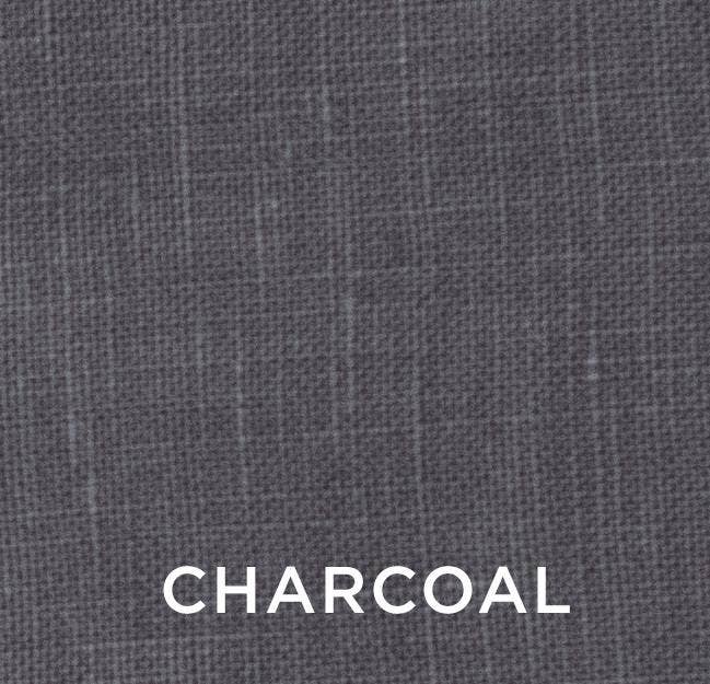 Heirloom Linen Tissue Box Cover: Charcoal