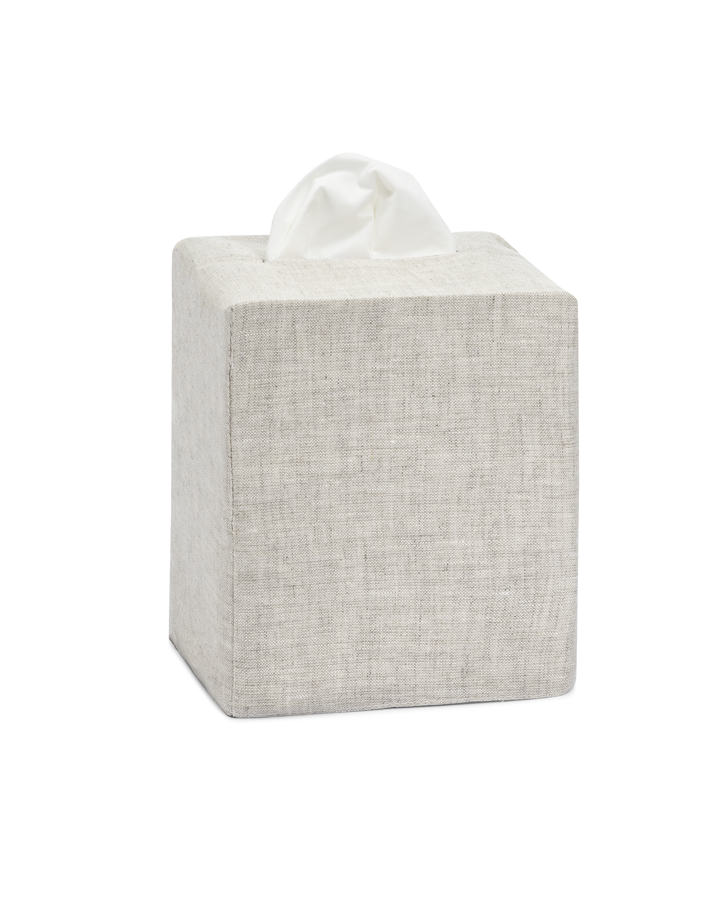 Heirloom Linen Tissue Box Cover: Charcoal