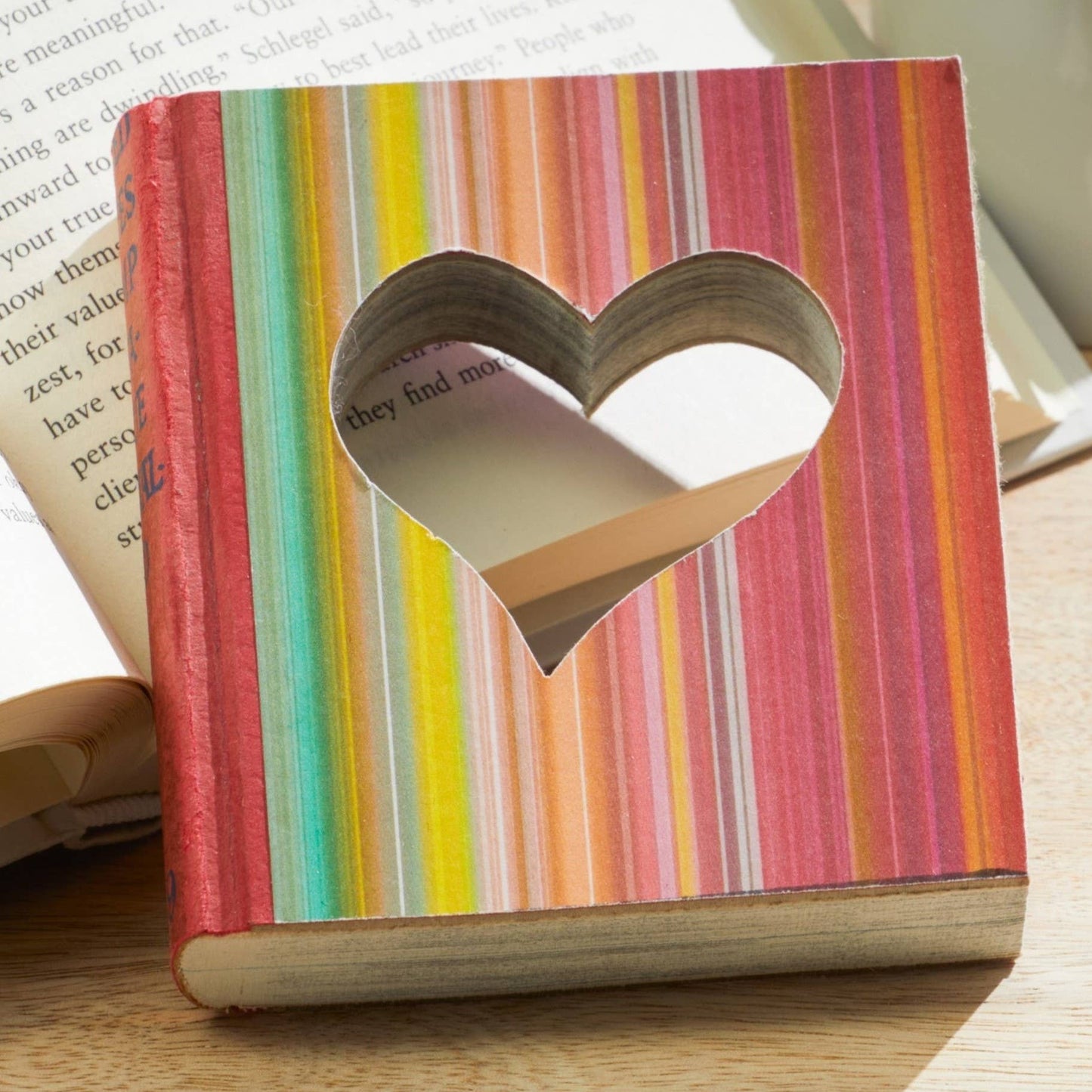 Cutout books, gift for mom, shelf sitters, book lovers: LOVE
