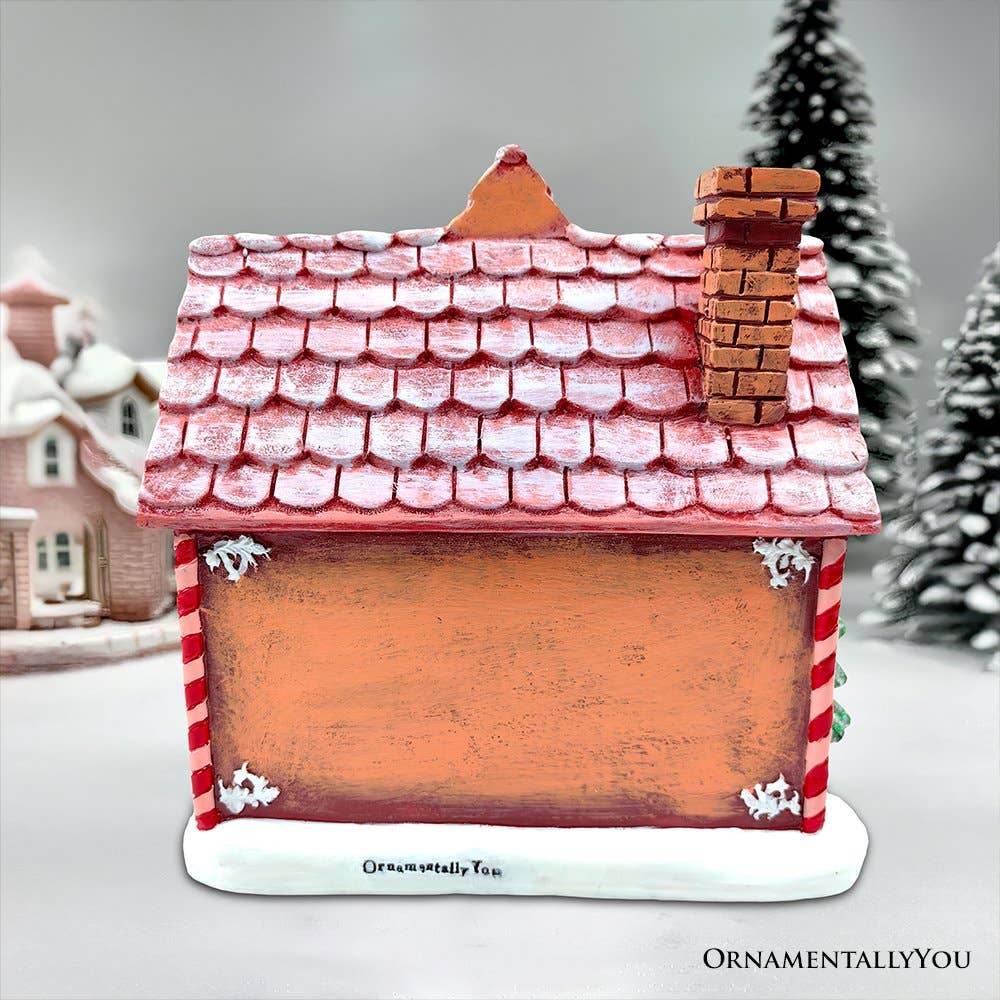Sparkling Pink Winter Magic LED Gingerbread Home Figurine
