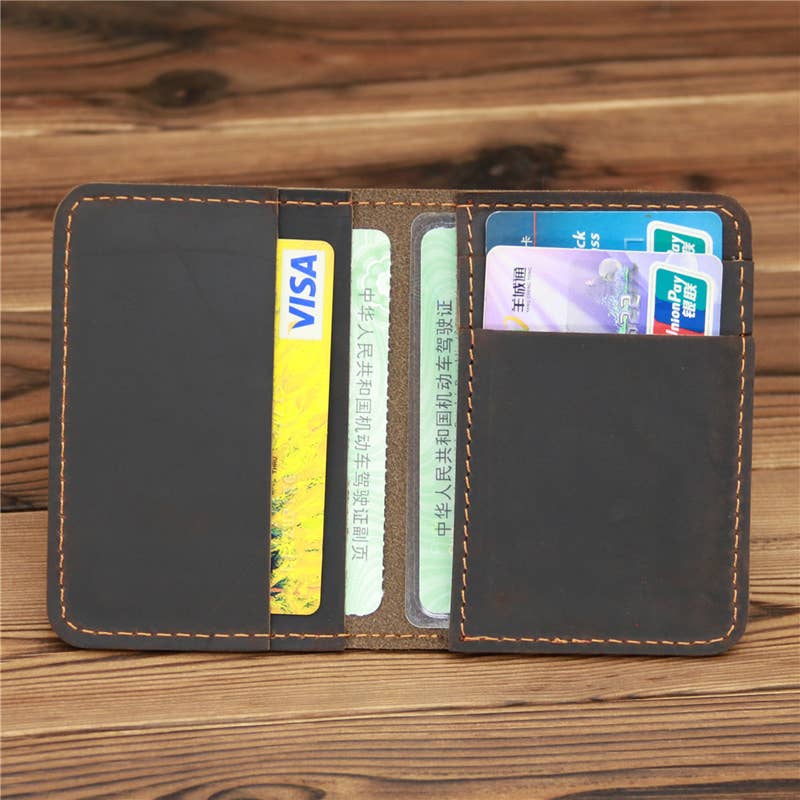 Genuine Leather Wallet, Handmade Wallet: Brown