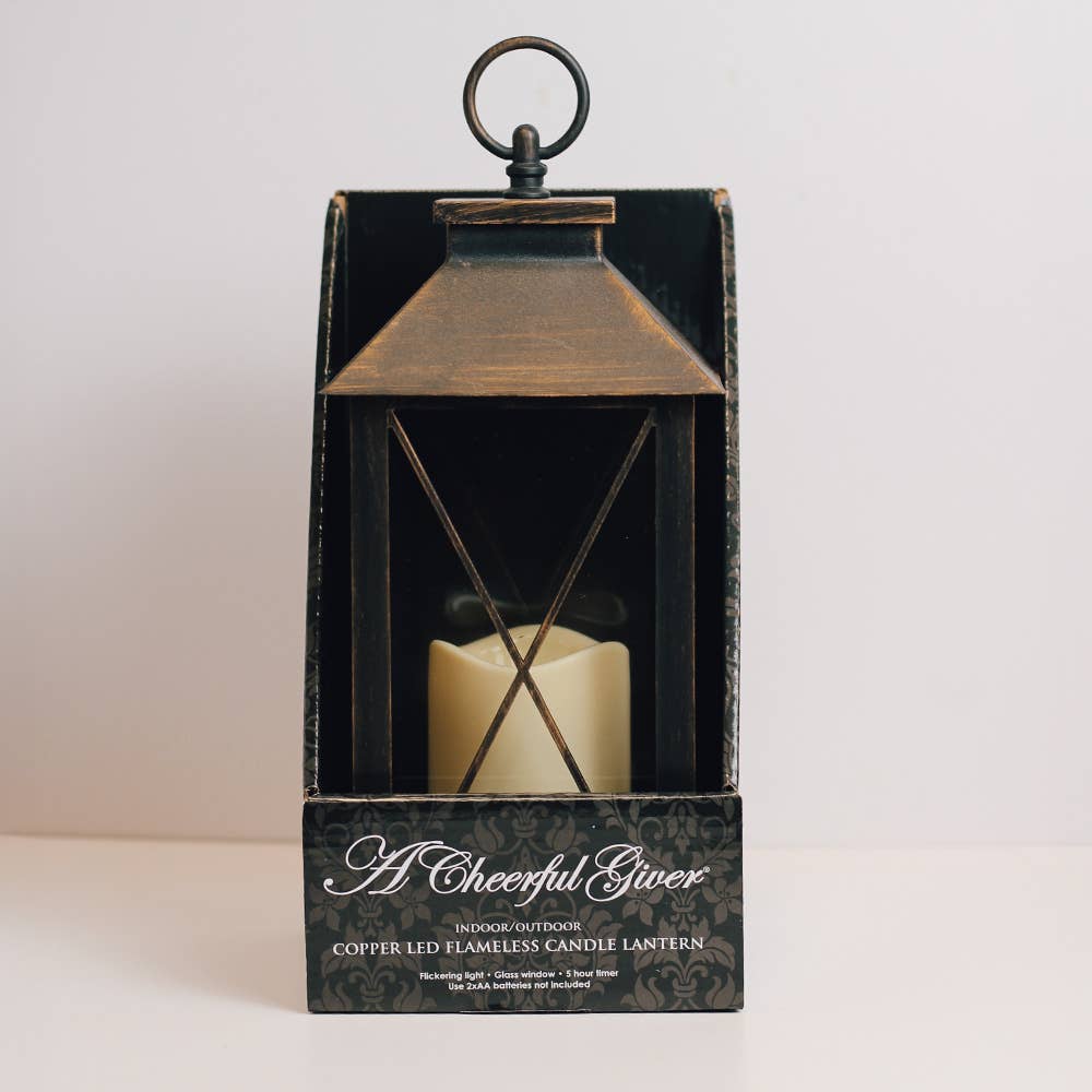 Copper LED Lantern