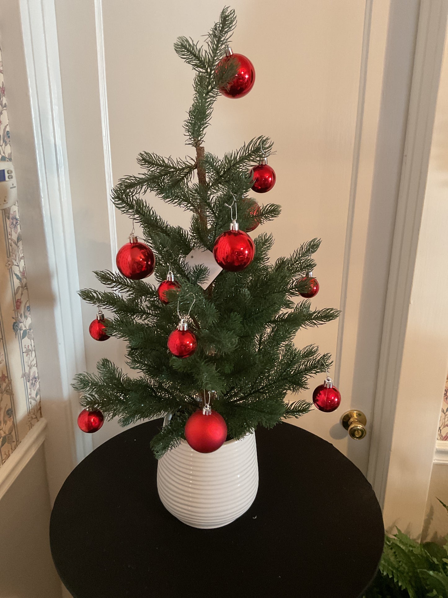 32 in Pine Christmas Tree with Red Balls