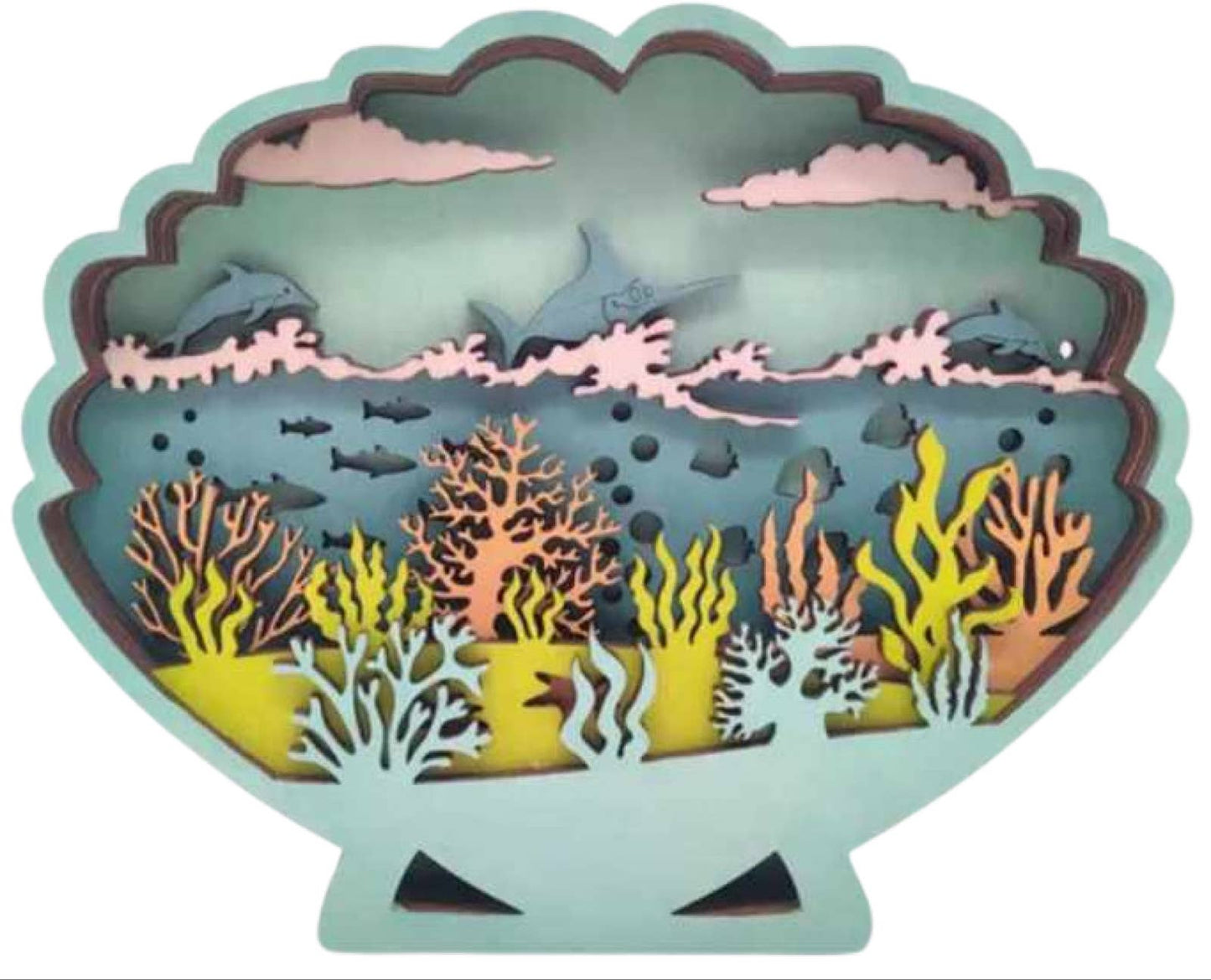 Blue Seashell: Shelf Sitter