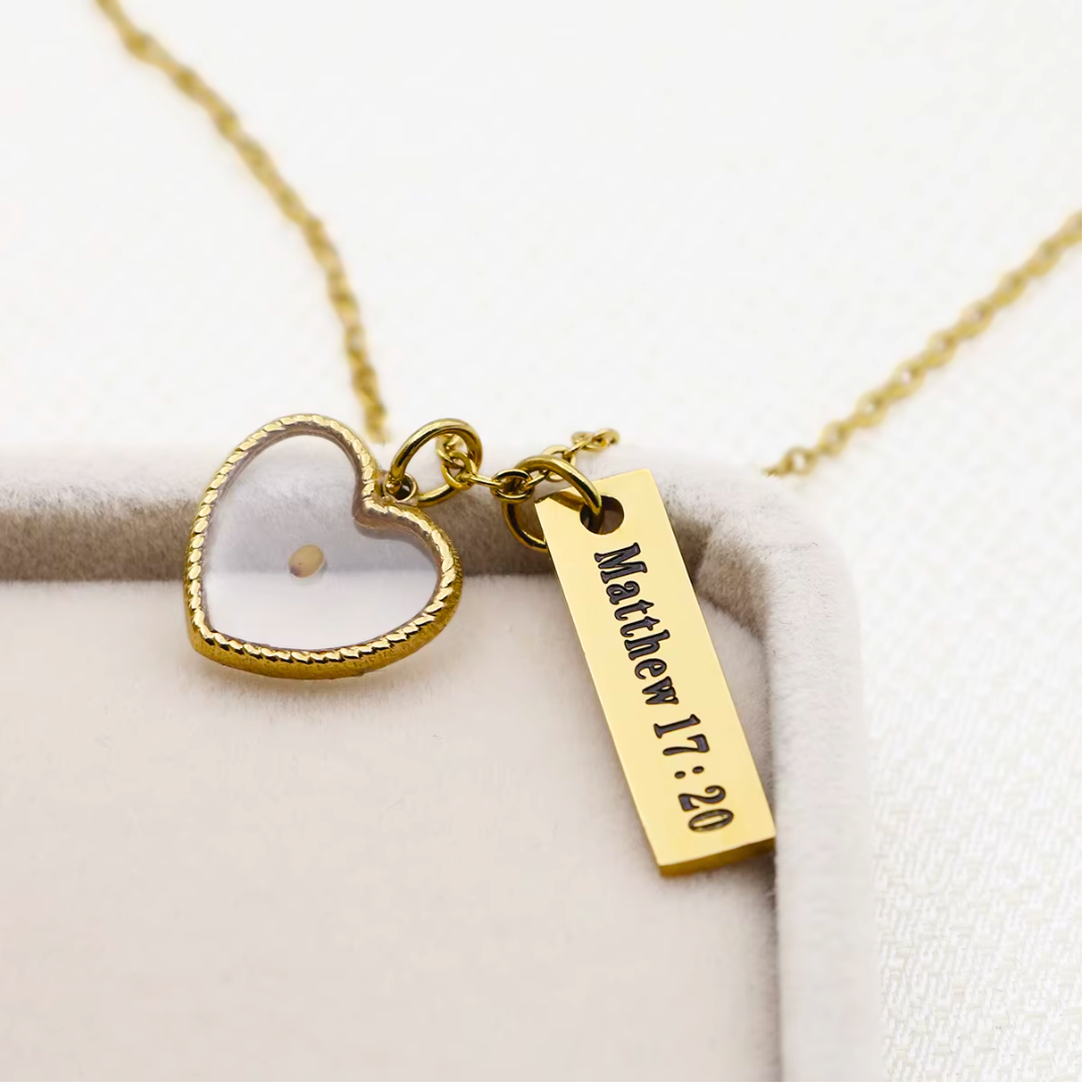 Stainless Steel Mustard seed Necklace | Faith Based Jewelry
