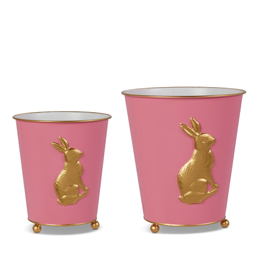 Pink Bunny Cache Pots - Set of 2