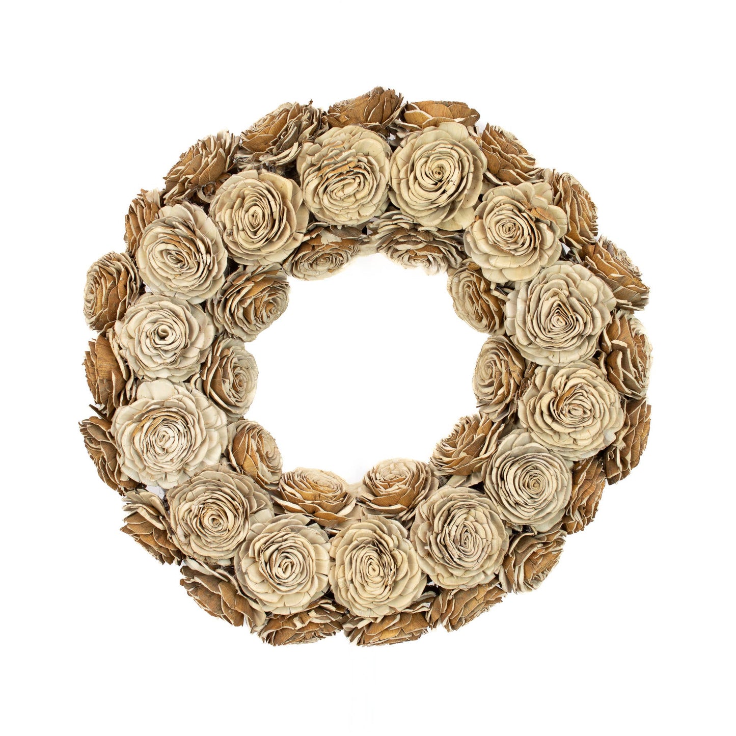Shola Cottage Rose 18" Natural Wreath