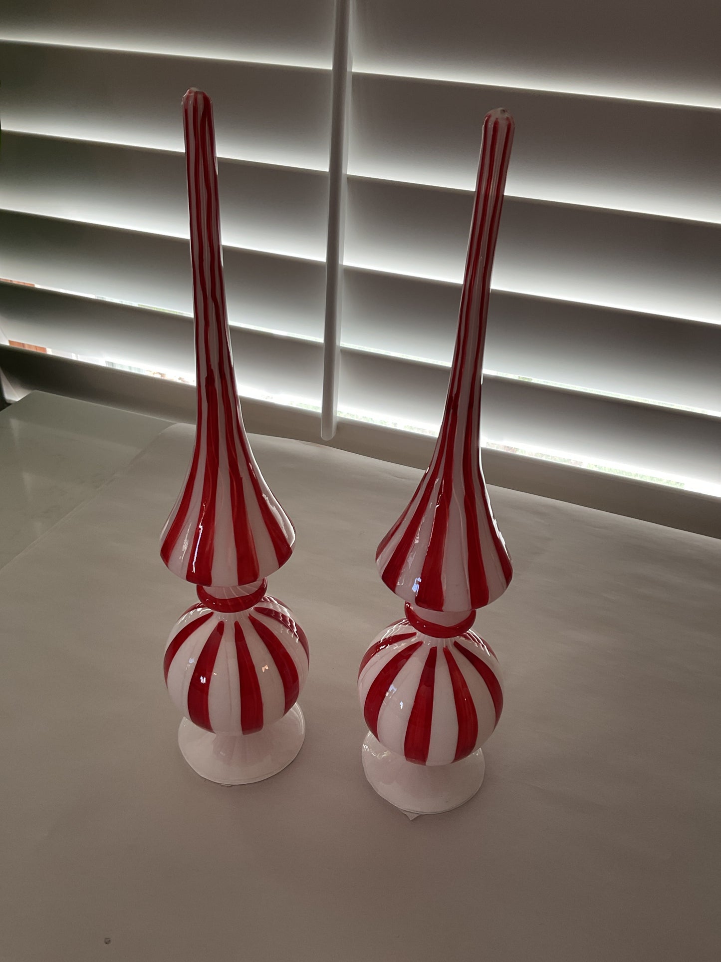 Striped Finial Set of 2