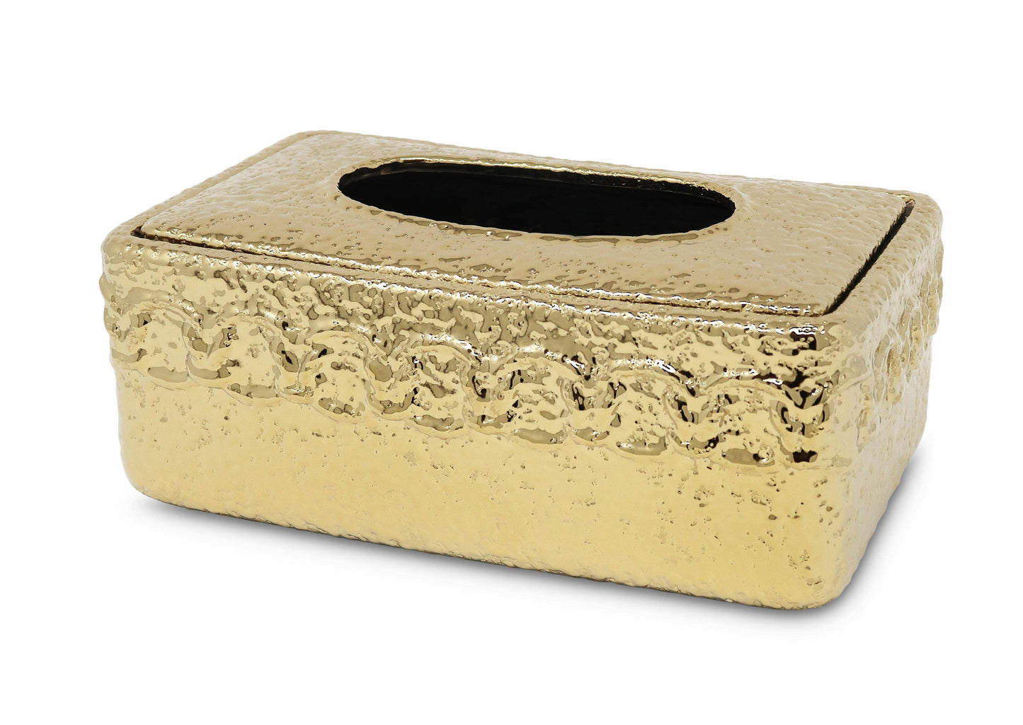 Hammered Gold Tissue Box