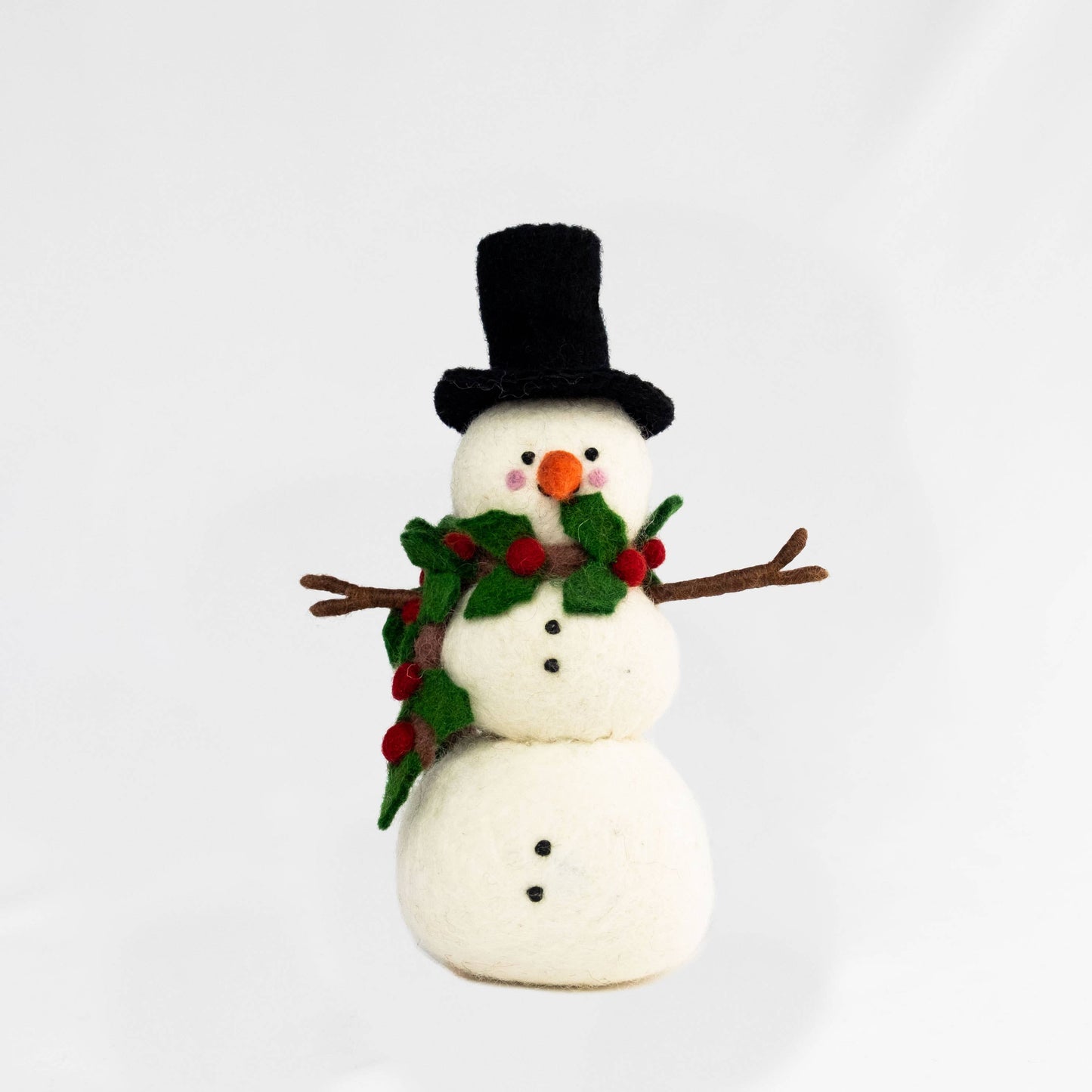 Felt Snowman - Holly Scarf - Christmas Decor!: Large
