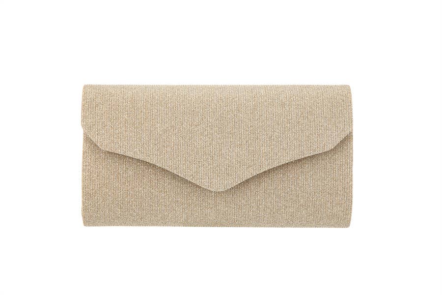 Ladies Fabric Clutch Envelope Handbag : Black