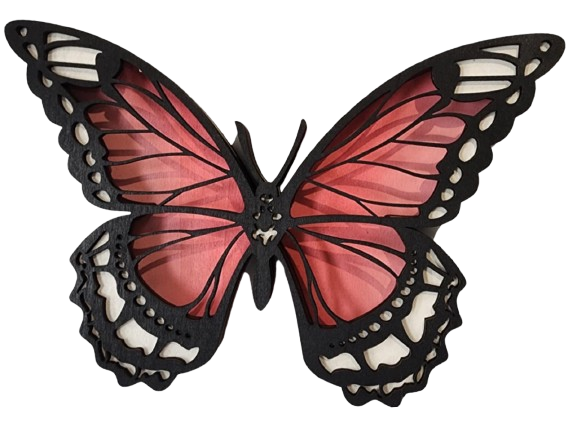 Pink Butterfly: Shelf Sitter
