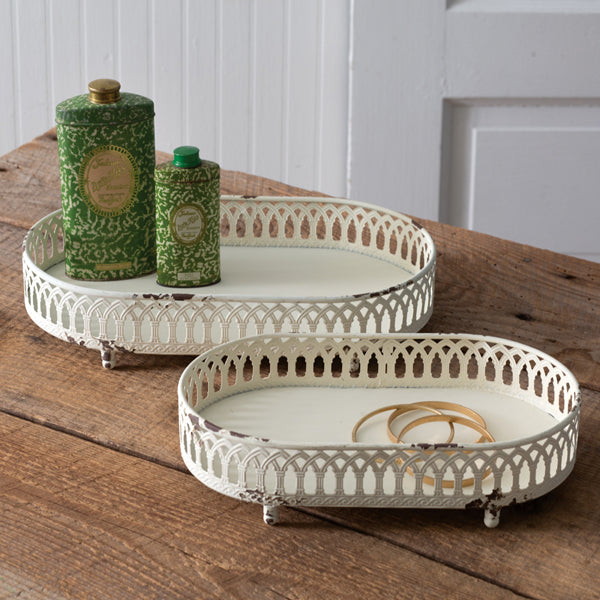 Chantilly Tabletop Trays - Set of 2