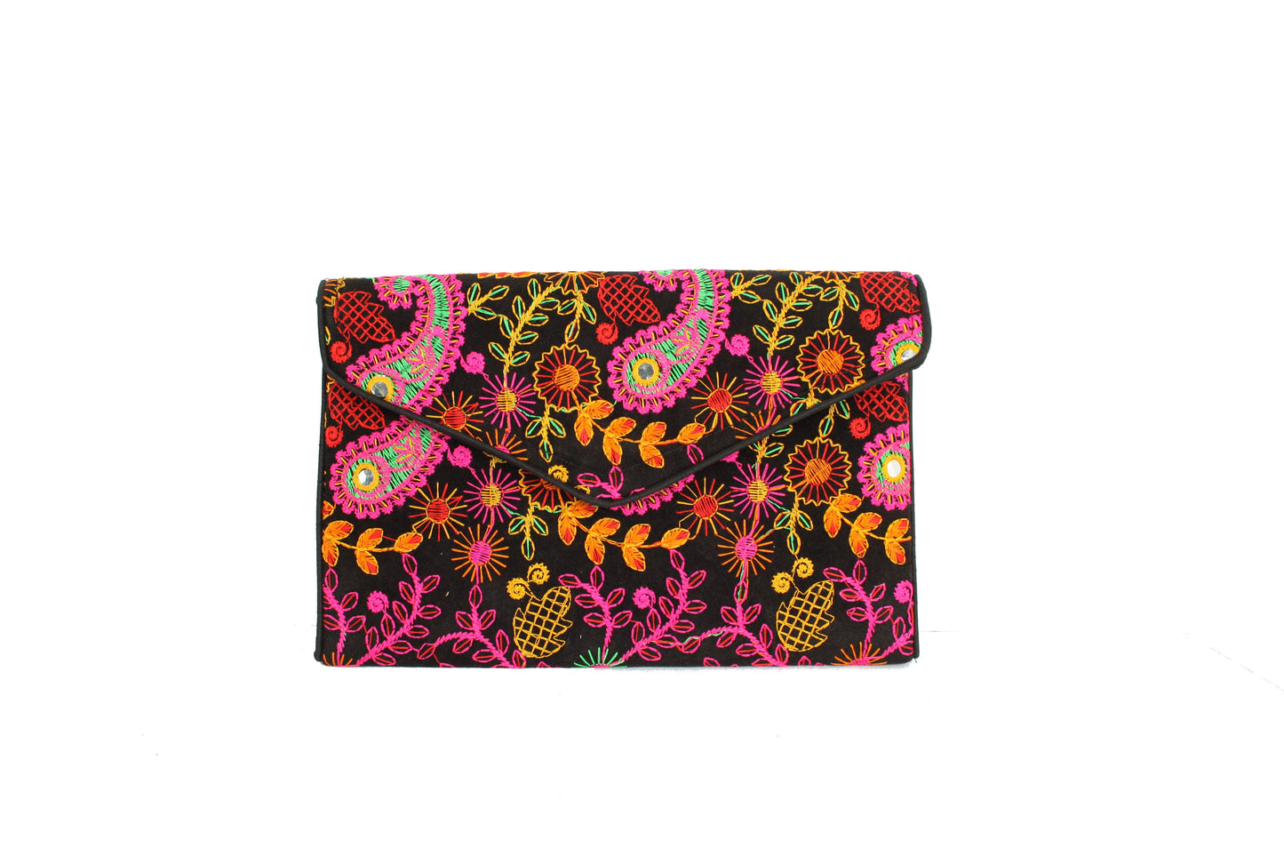 Ladies Indian Multi Color Patchwork Handmade Clutch Handbag