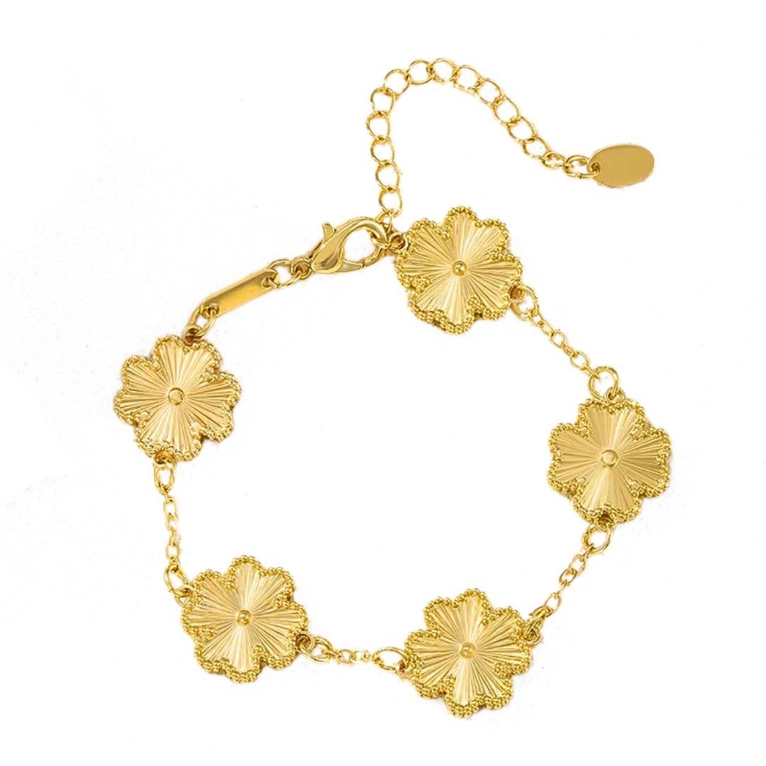 Clover Stainless Steel
Charm Bracelet | Bracelets for Women
