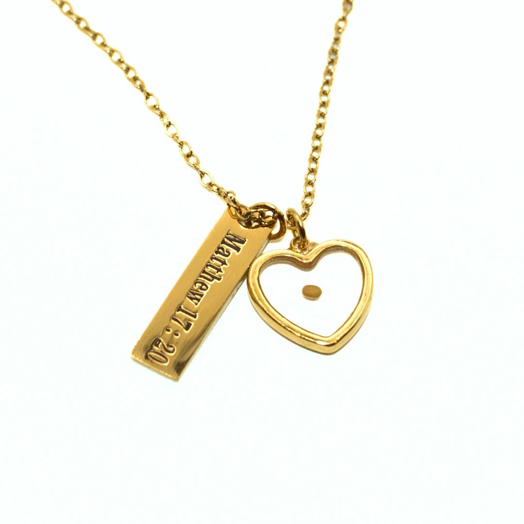 Stainless Steel Mustard seed Necklace | Faith Based Jewelry