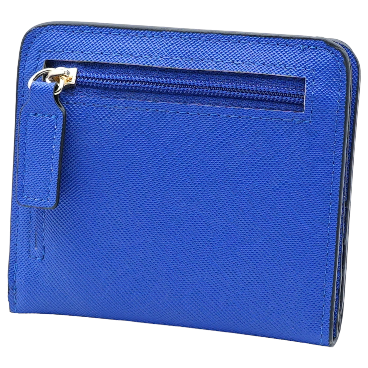 Women's Small Compact Bifold Luxury Wallet With Window ID: Red