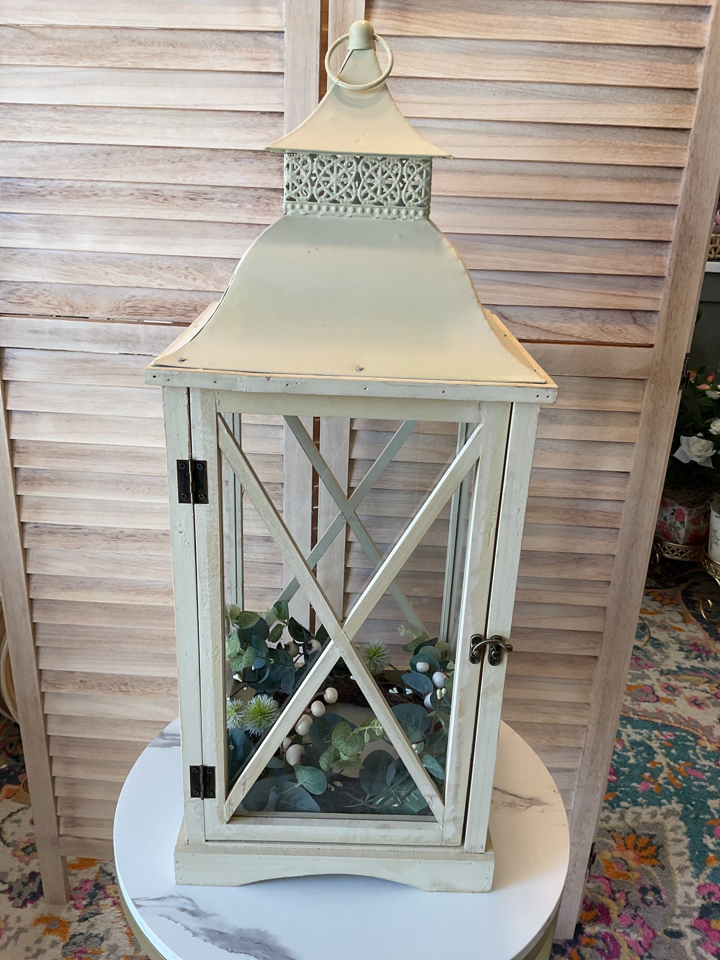 Cream 28 inch Lantern