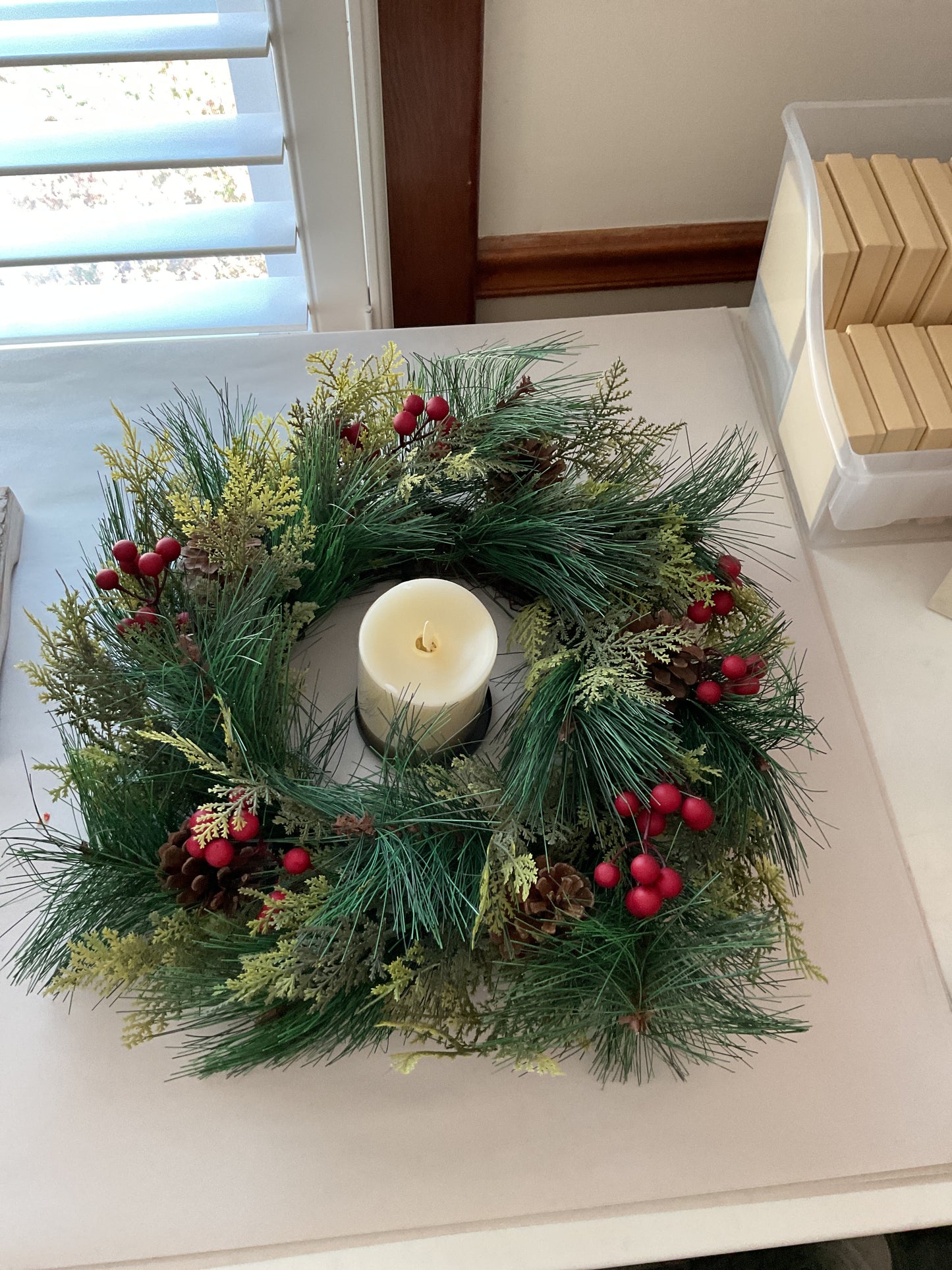 Table Top Candle Wreath