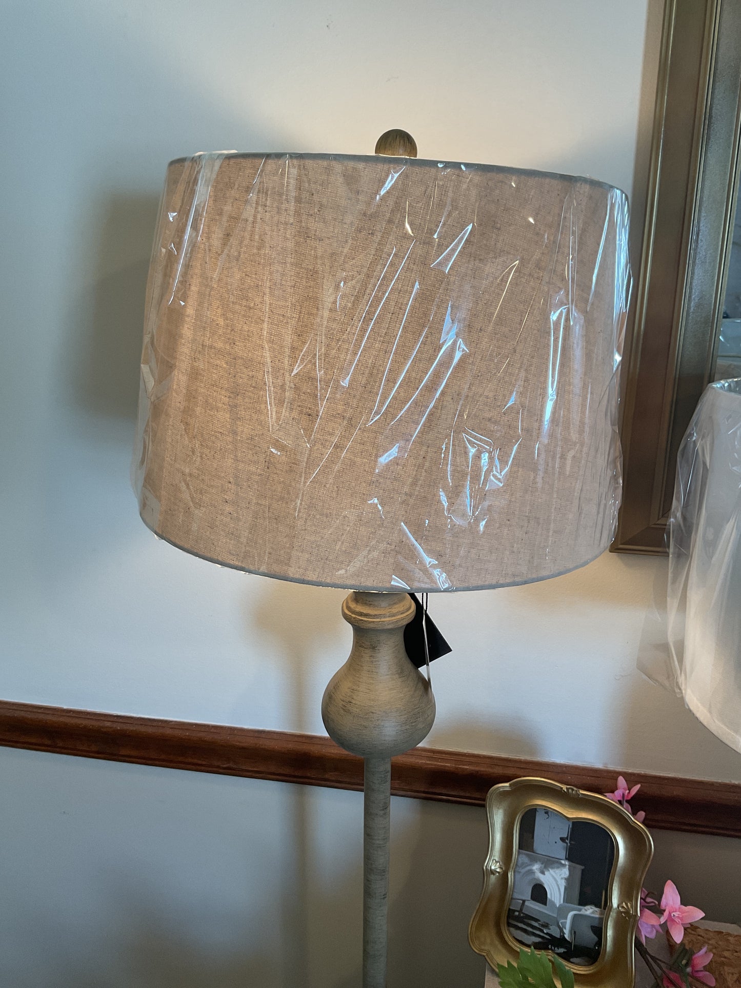 Regency Hill Southall Faux Wood Finish Floor Lamp