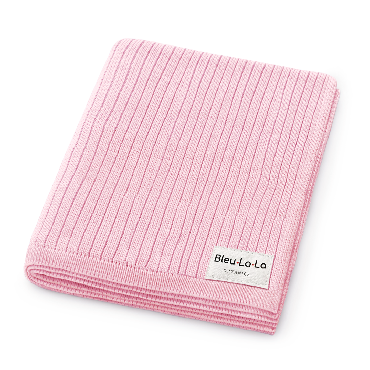 NEW! 100% Luxury Organic Cotton Ribbed Baby Swaddle Blanket: Sky Blue
