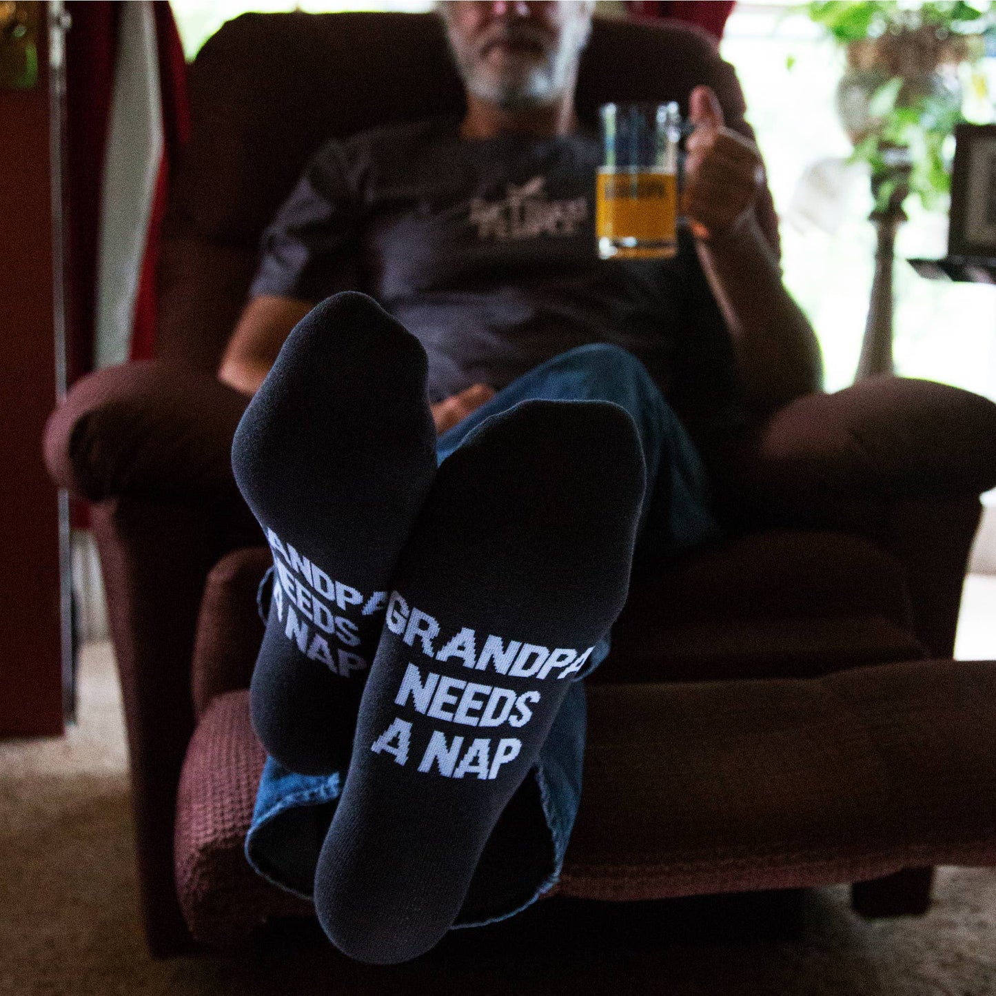Grandpa Nap - Mens Cotton Blend Sock