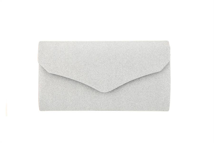 Ladies Fabric Clutch Envelope Handbag : Black
