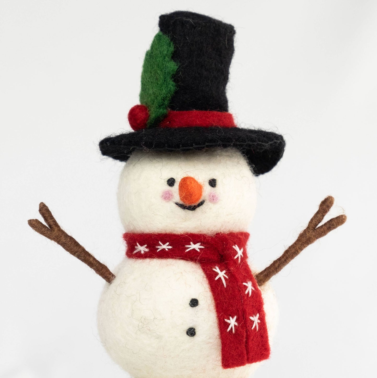 Felt Snowman - Red Scarf - Christmas Decor!: Large