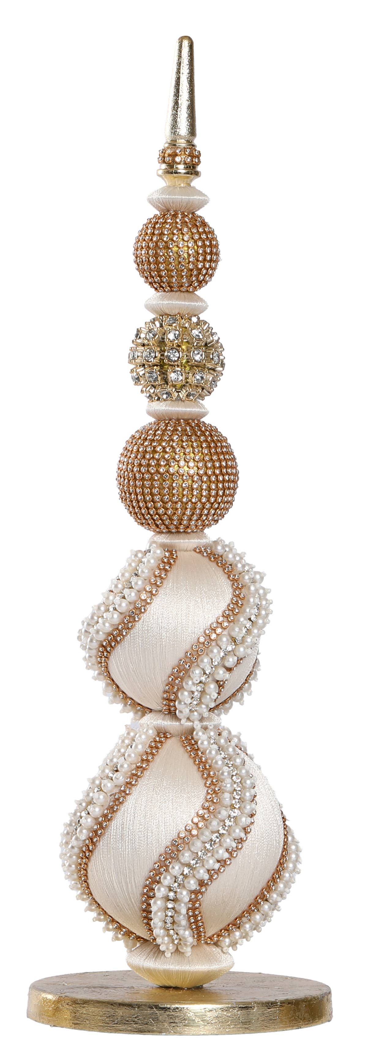 Ivory Embellished Table Topper