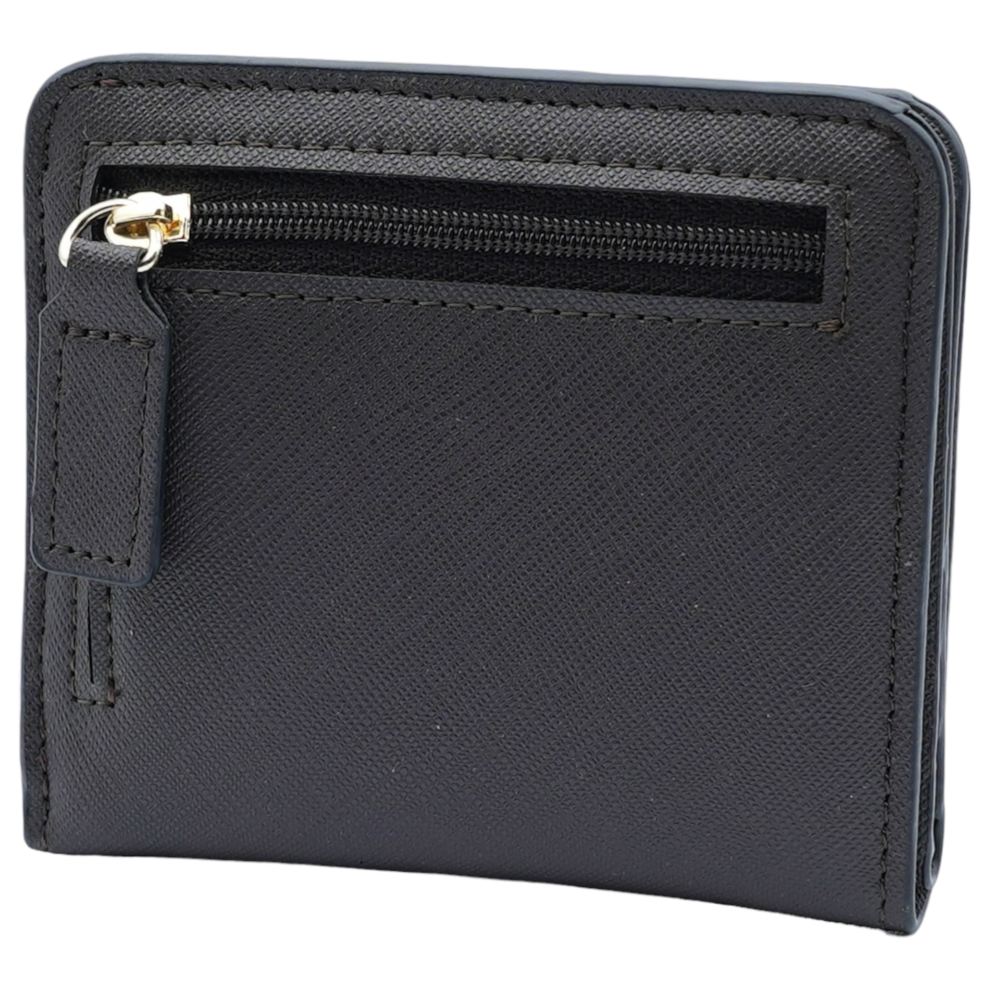 Women's Small Compact Bifold Luxury Wallet With Window ID: Purple