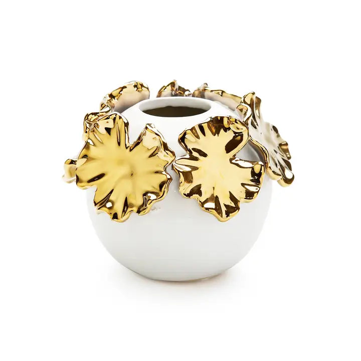White Bud Vase (Gold)