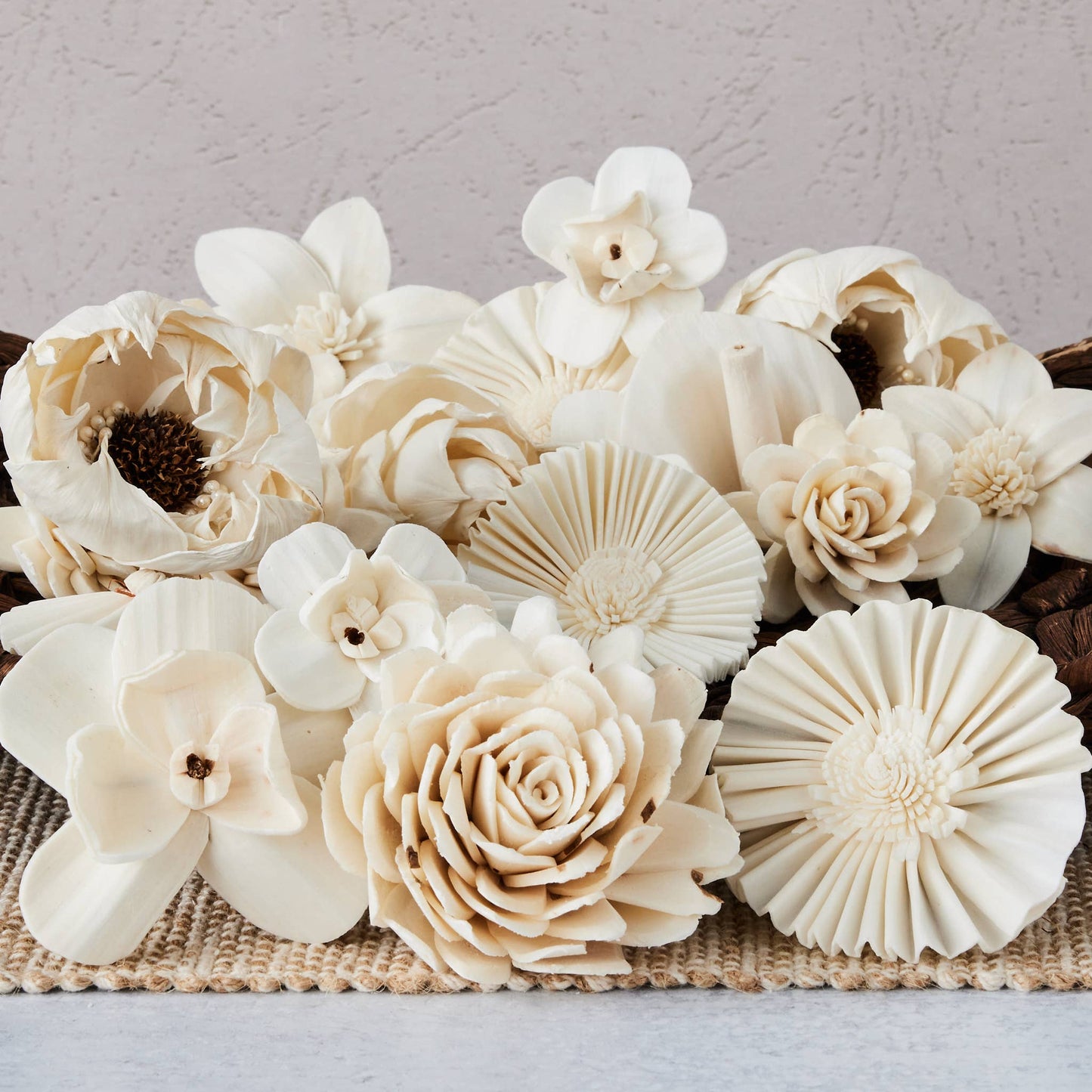 Tropical Sola Wood Flower Assortment - Set of 50