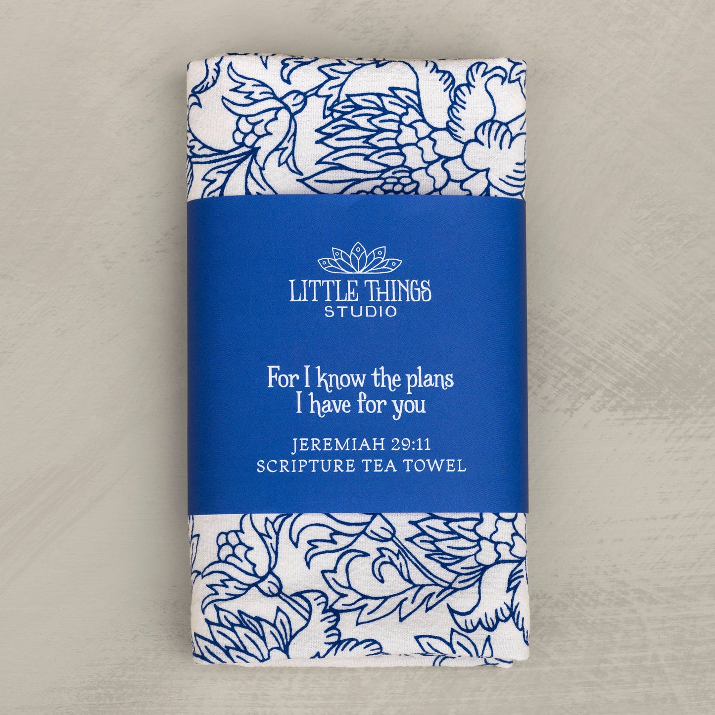 For I Know the Plans Scripture Tea Towel — 24" x 20"