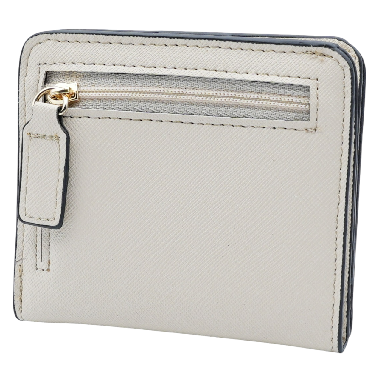 Women's Small Compact Bifold Luxury Wallet With Window ID: Purple