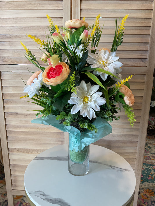 Spring Bouquet Cemetery Arrangement