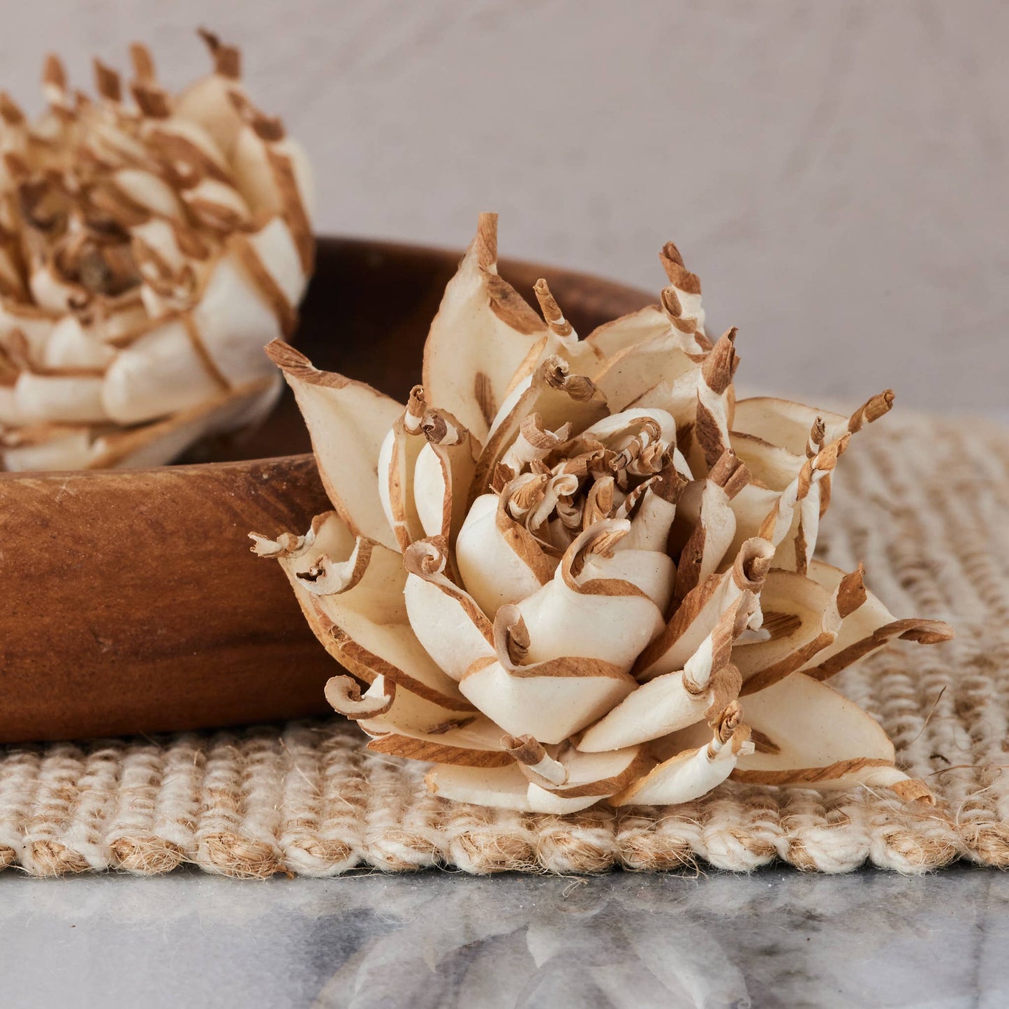 Artichoke (sola wood flower) - set of 12 - 1.5 inches