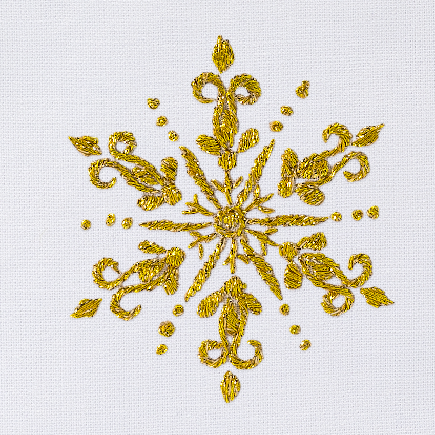 Snowflake Gold Tissue Box Cover