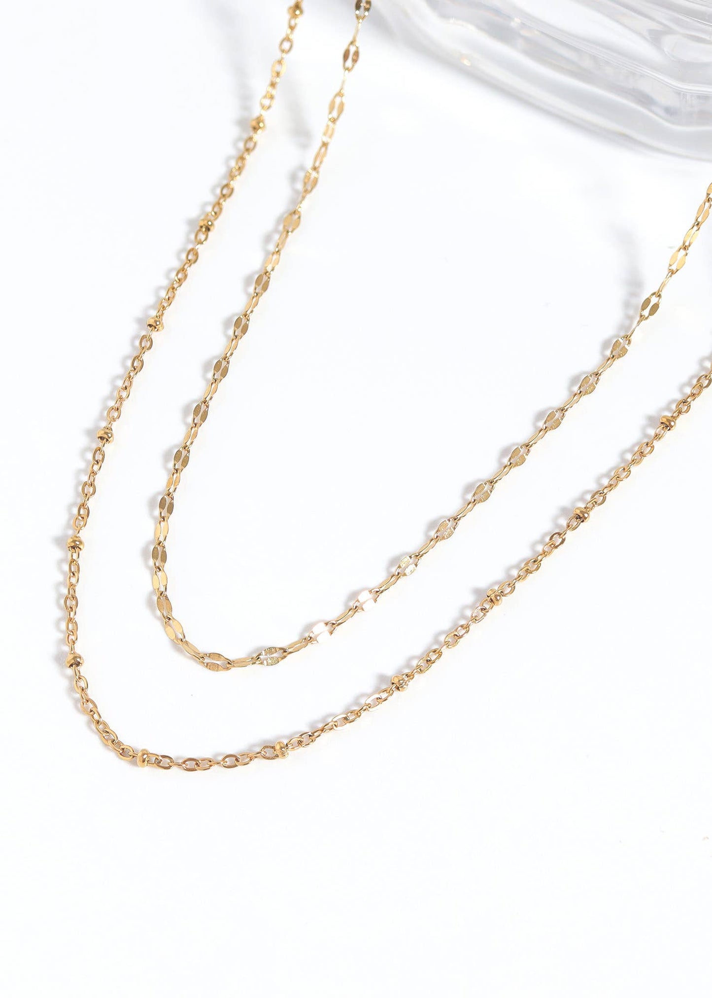 Stainless Steel Satellite Chain Necklace: Stainless / 16+2"