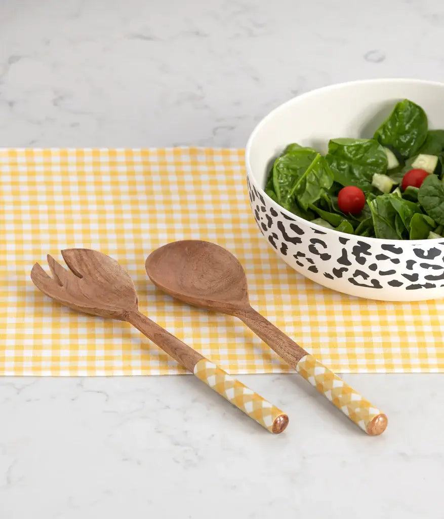 LEIGH SALAD SERVERS: YELLOW