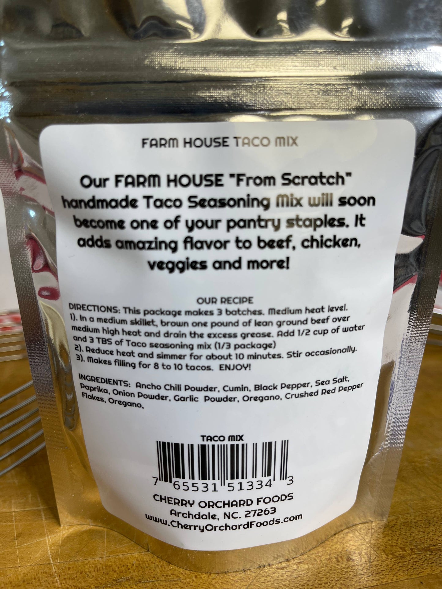 Farm House Taco Seasoning