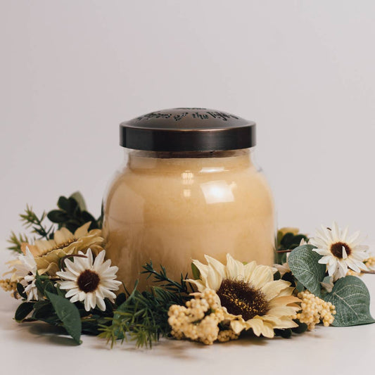 White Sunflower Candle Ring