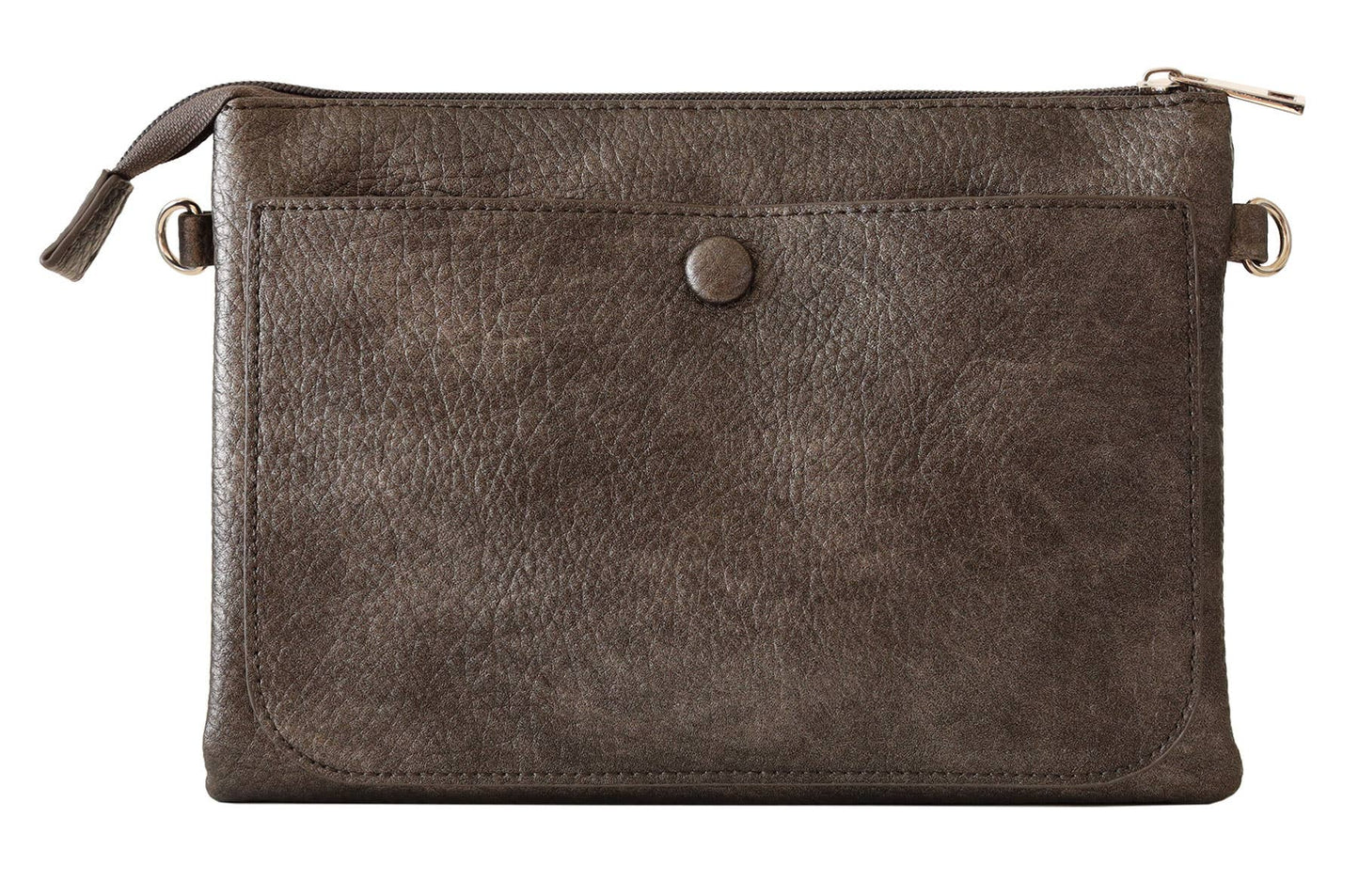 Versatile Vegan Leather Crossbody Bag: Red