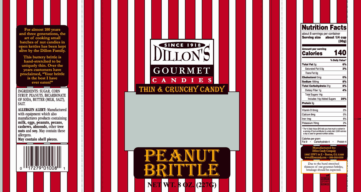 Peanut Brittle, 8 oz Snack