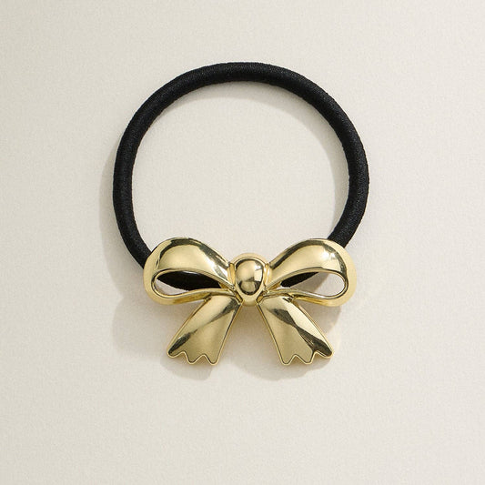 Metallic Bow Hair Tie: GD / ONE / 5DH88022