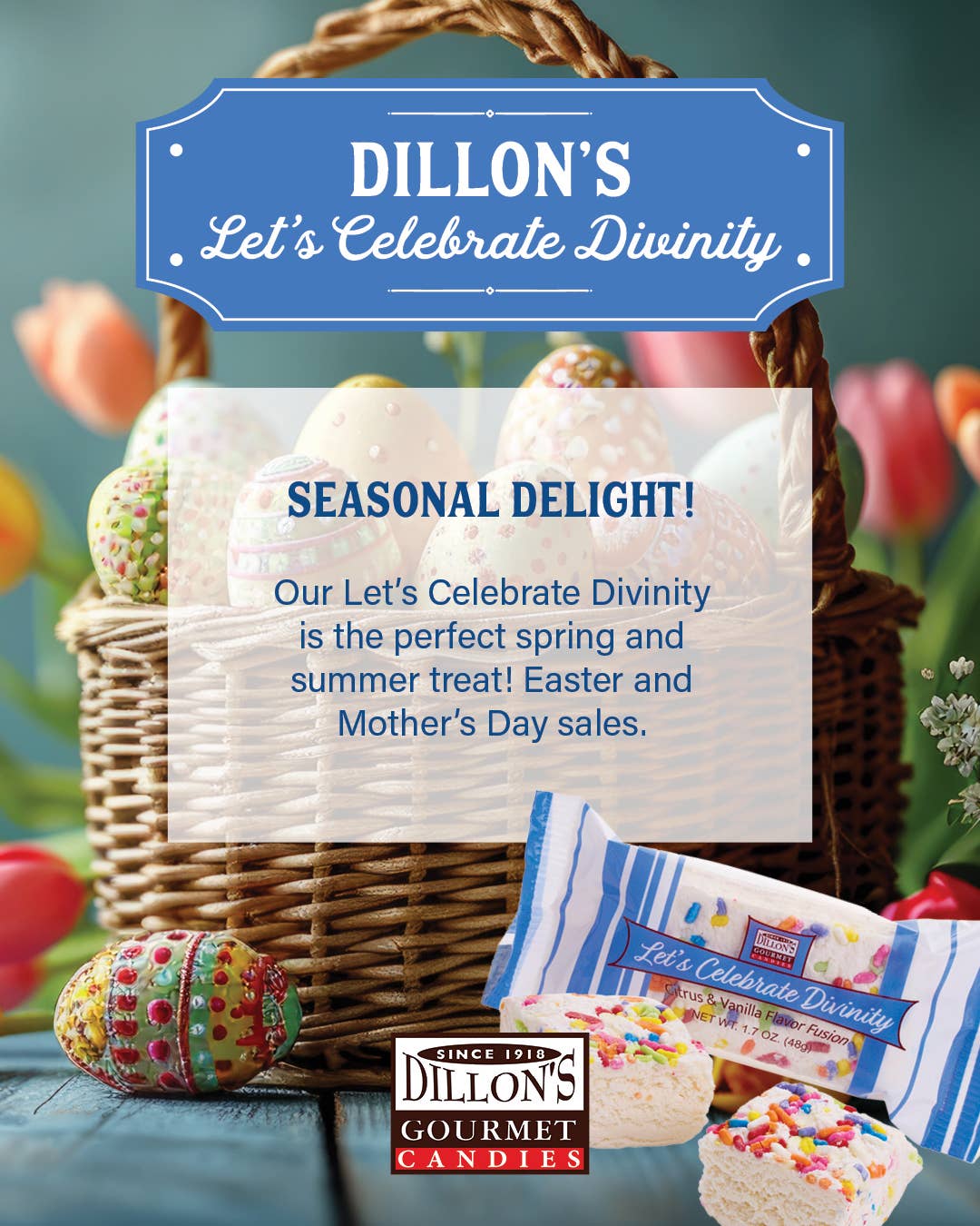 Let's Celebrate Divinity, 1.7 oz Snack Bar