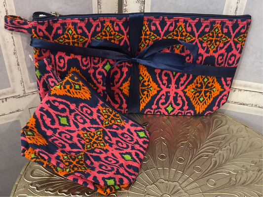 Orange and Pink Bags Set of Two