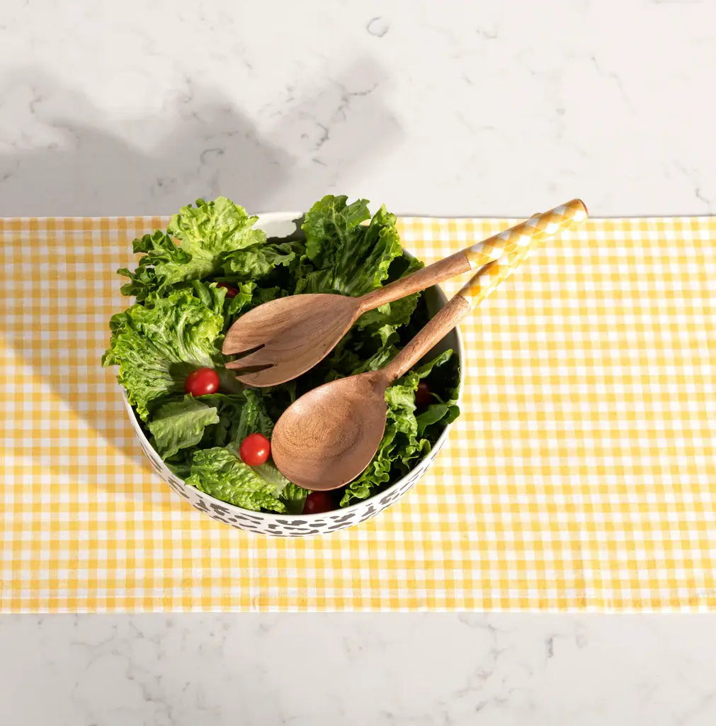 LEIGH SALAD SERVERS: YELLOW