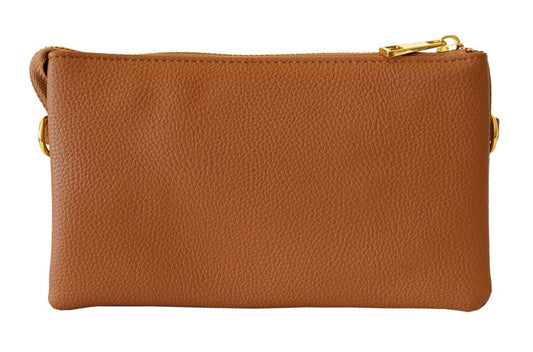 Stylish Lightweight Crossbody Organizer Bag: Camel