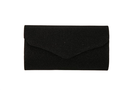 Ladies Fabric Clutch Envelope Handbag : Black